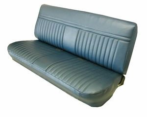 1973-80 Square Body Chevy & GMC Truck Front Vinyl & Cloth Bench Seat Cover 1st Design, Original Colors