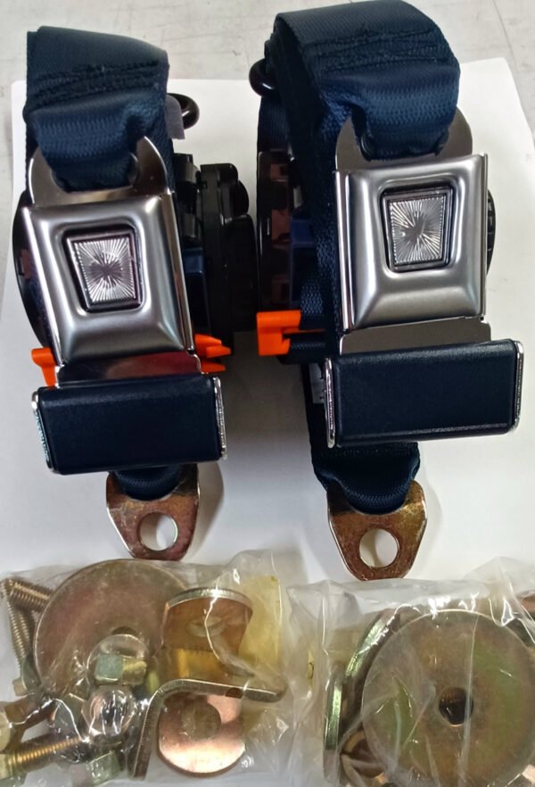 1973-87 Chevy Truck, GMC Navy 3 Point Bench Seat Belt Set (w/hardware)