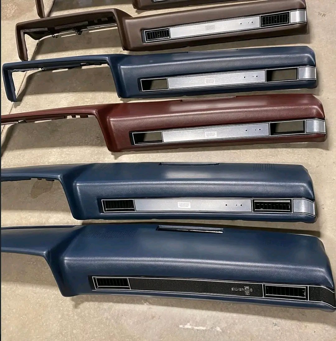 OEM Squarebody Chevy Dash Pads Old New Stock
Available for 1973-80 and 1981-87 Chevy/GMC Squarebody trucks. These are hard-to-find old new stock dash pads in multiple factory-style colors including blue, burgundy, brown, black, and tan. Clean finish, solid structure, and excellent fitment for restoration or replacement projects.
Old New Stock
No cracks or warping
Factory-style appearance
Ready to instal
Multiple colors available
Price: $250 each$
Serious buyers only. DM for availability, color options, and shipping details. - Image 4