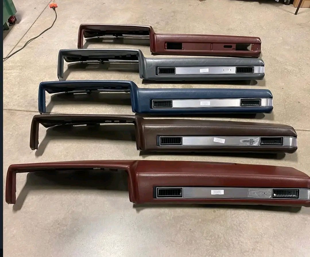 OEM Squarebody Chevy Dash Pads Old New Stock
Available for 1973-80 and 1981-87 Chevy/GMC Squarebody trucks. These are hard-to-find old new stock dash pads in multiple factory-style colors including blue, burgundy, brown, black, and tan. Clean finish, solid structure, and excellent fitment for restoration or replacement projects.
Old New Stock
No cracks or warping
Factory-style appearance
Ready to instal
Multiple colors available
Price: $250 each$
Serious buyers only. DM for availability, color options, and shipping details. - Image 2