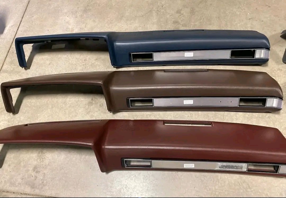 OEM Squarebody Chevy Dash Pads Old New Stock
Available for 1973-80 and 1981-87 Chevy/GMC Squarebody trucks. These are hard-to-find old new stock dash pads in multiple factory-style colors including blue, burgundy, brown, black, and tan. Clean finish, solid structure, and excellent fitment for restoration or replacement projects.
Old New Stock
No cracks or warping
Factory-style appearance
Ready to instal
Multiple colors available
Price: $250 each$
Serious buyers only. DM for availability, color options, and shipping details. - Image 3