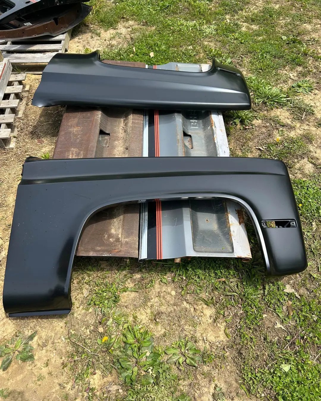 steel front fender designed for a classic Chevrolet or GMC Squarebody Truck (typically fitting 1973–1986 C/K series