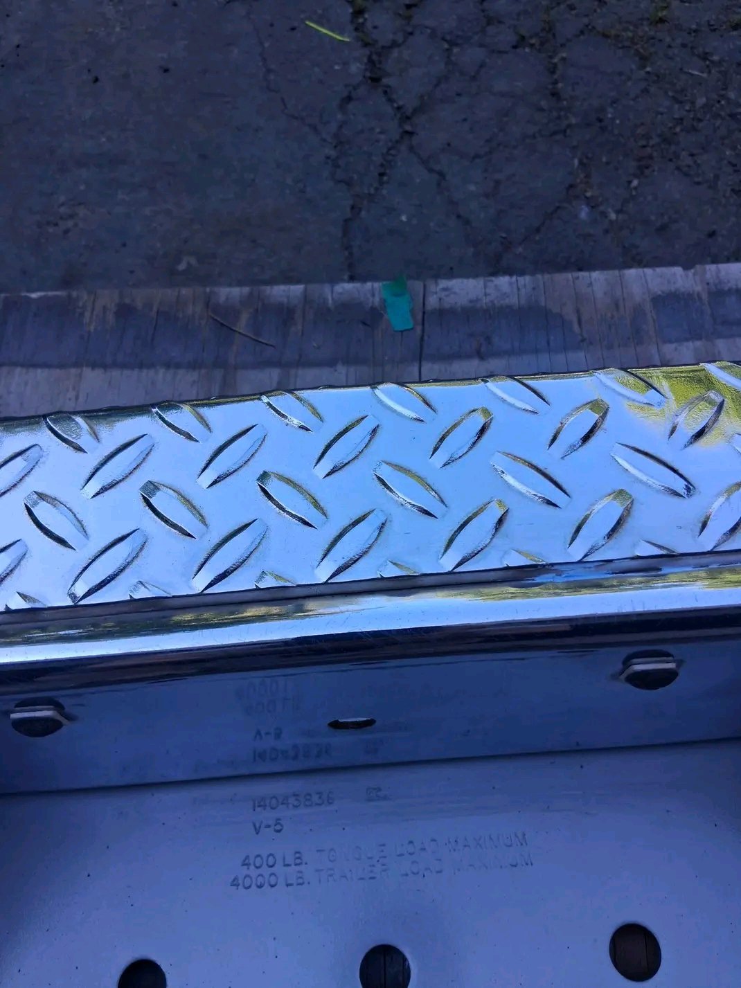 chrome diamond-plate rear step bumpe