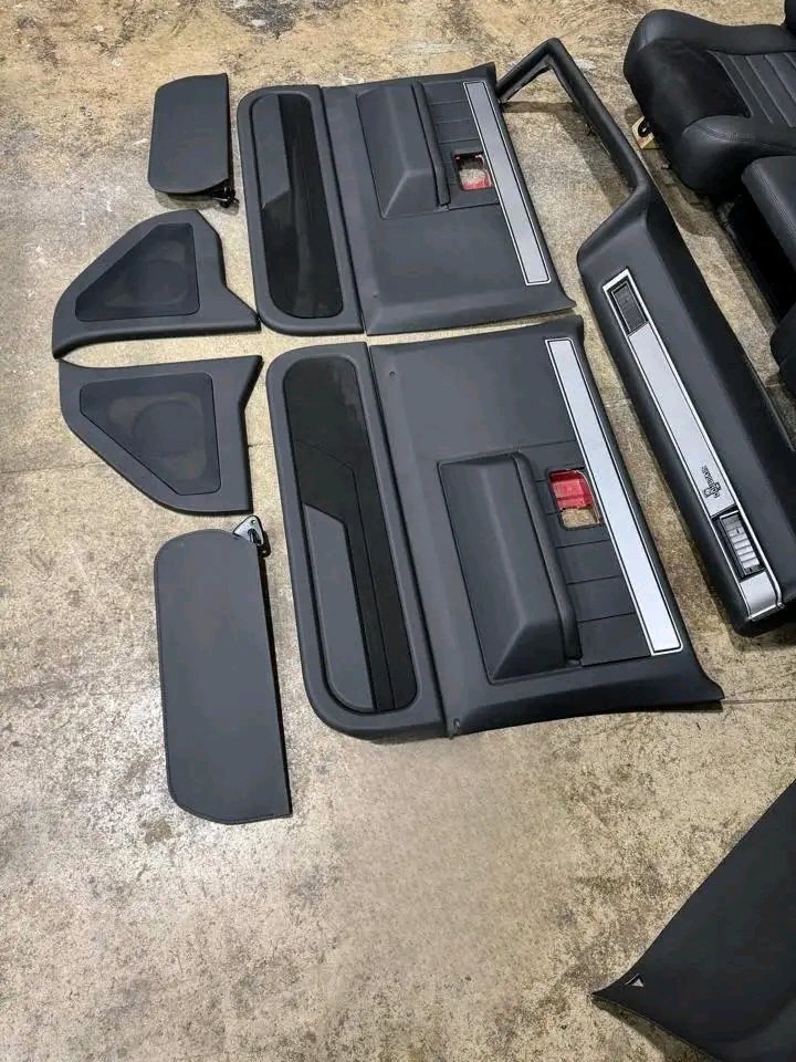 complete custom leather interior package tailored for a 1973–1987 Chevrolet C10 / GMC Square Body truck.
