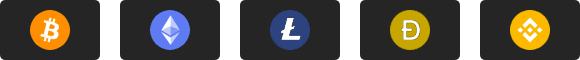 Payment Options - Bitcoin, DogeCoin, Ethereum, LiteCoin, Binance Coin